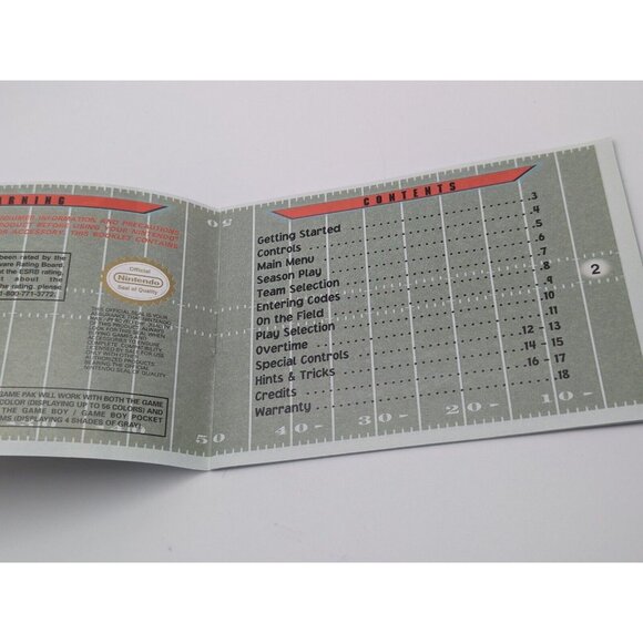 NFL Blitz Nintendo Game Boy Color (Nintendo 64, 1997) Manual Only - Picture 4 of 6